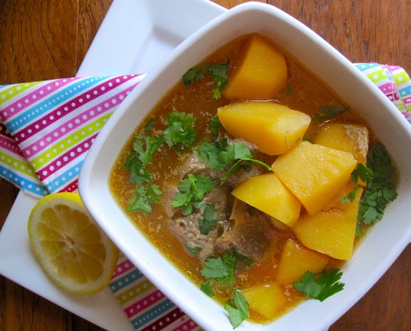 Caldo de Papas con Espinazo (Colombian Potato-Pork Soup)