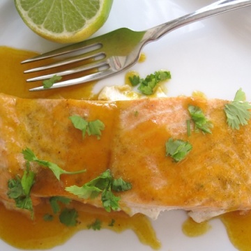 Salmon with Passion Fruit Sauce