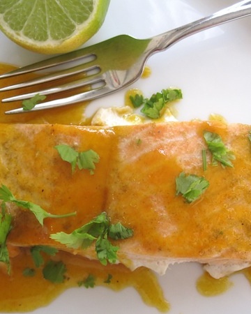 Salmon with Passion Fruit Sauce