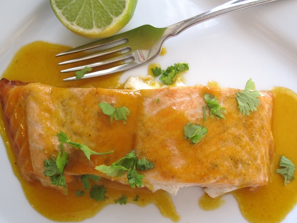 Salmon with Passion Fruit Sauce