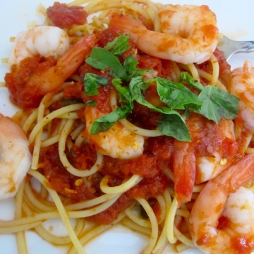 Spaghetti with Shrimp Fra Diavolo