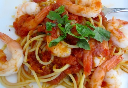 Spaghetti with Shrimp Fra Diavolo