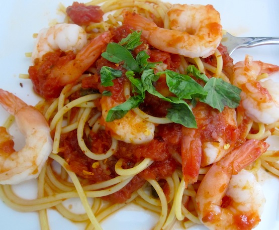 Spaghetti with Shrimp Fra Diavolo