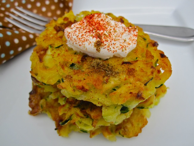 Zucchini and potato pancakes by Joy