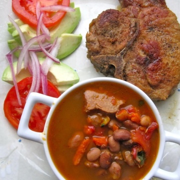 Pork Chop with Beans