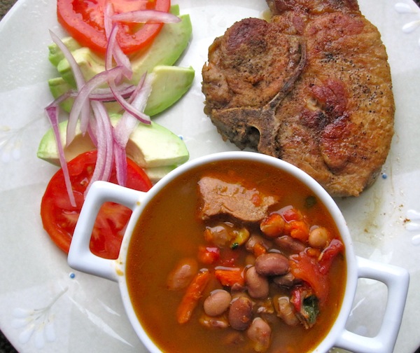 Pork Chop with Beans