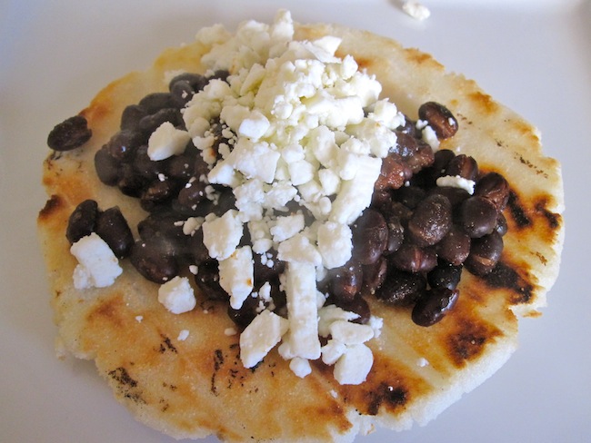 arepa w:beans.cheese