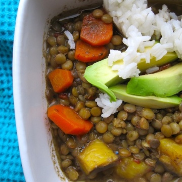 Lentils With Plantains And Carrots