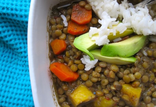 Lentils With Plantains And Carrots