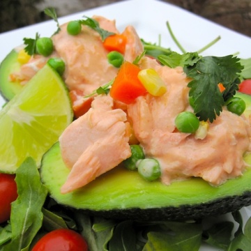 Avocado Filled with Salmon