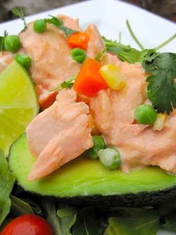 Avocado Filled with Salmon