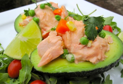 Avocado Filled with Salmon