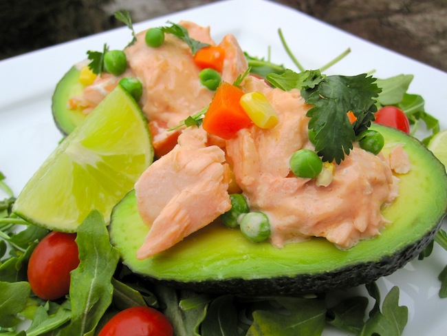 Avocado Filled with Salmon