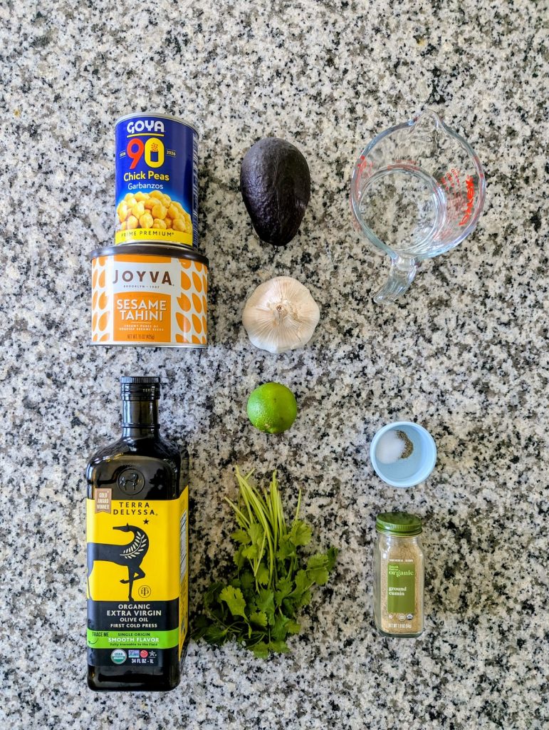 Avocado Hummus Ingredients