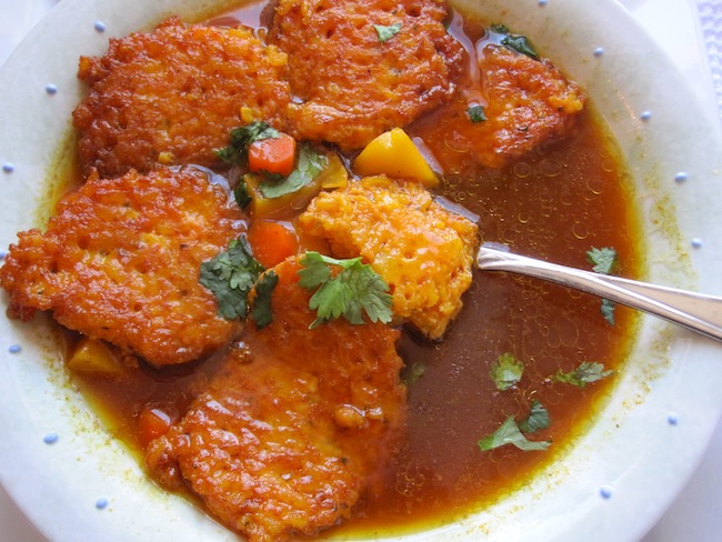 (Colombian Rice fritters Soup)