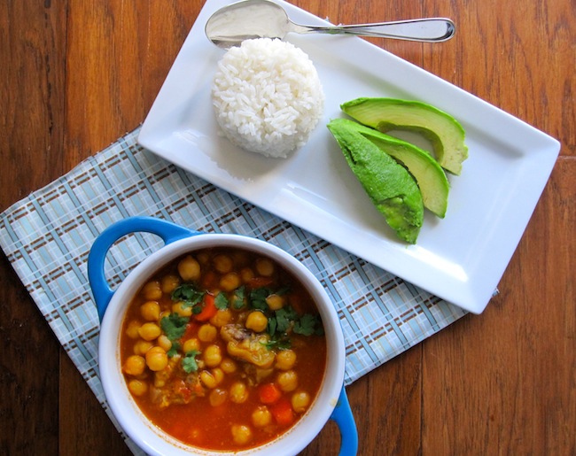 Garbanzos con Paticas de Cerdo (Chick Peas with Pork Feet Stew)