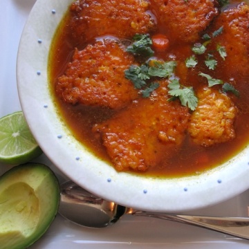 (Colombian Rice fritters Soup)