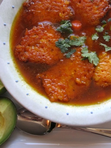 (Colombian Rice fritters Soup)