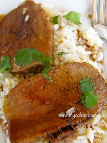 Muchacho con Melao de Panela (Beef with Cane Sugar Syrup)