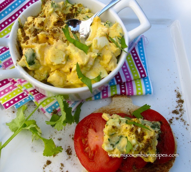 Ensalada de Huevo con Comino y Cilantro