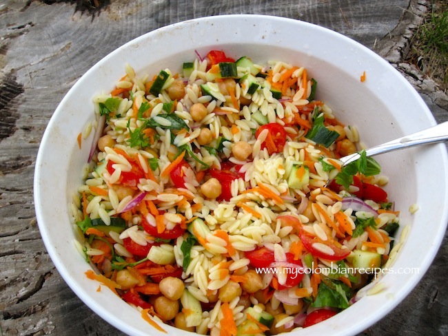 Orzo Salad with Veggies