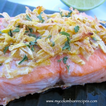 Salmon With Plantain Crust