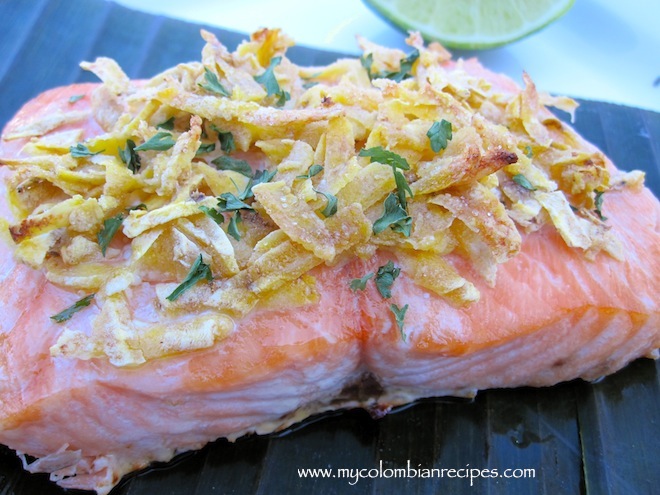 Salmon with Plantain Crust