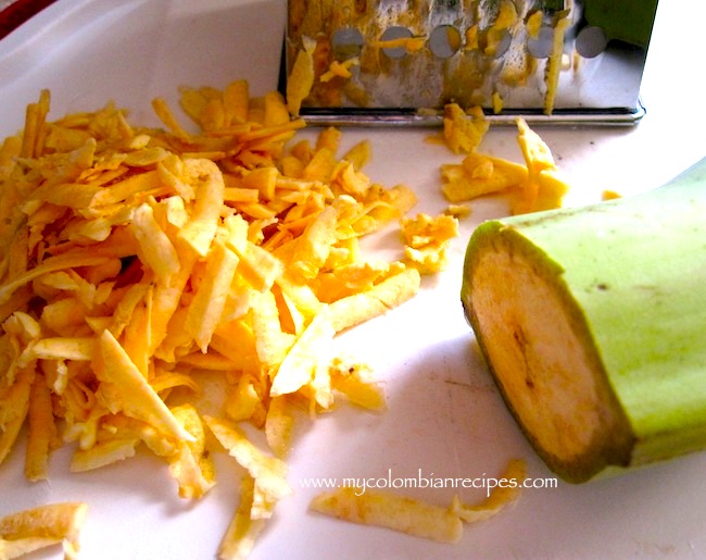 grated green plantain