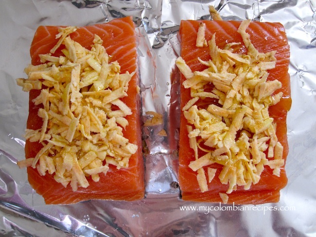 salmon w plantain