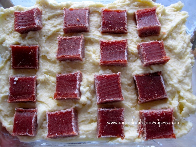 (Colombian Fresh Cheese and Guava Paste Cake)