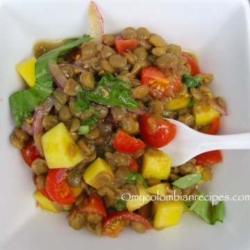 Lentils and Mango Salad