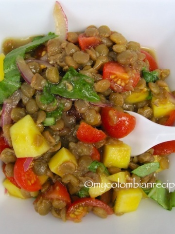 Lentils and Mango Salad