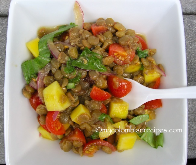 Lentils and Mango Salad