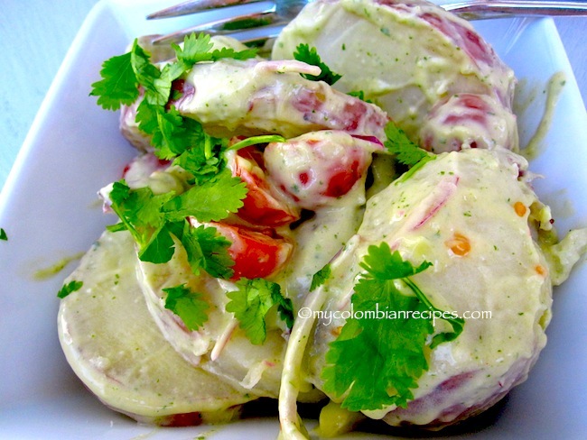 Potato Salad with Avocado Dressing