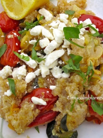 Quinoa con Vegetales Asados (Quinoa with Roasted Vegetables)