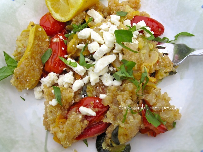 Quinoa con Vegetales Asados (Quinoa with Roasted Vegetables)