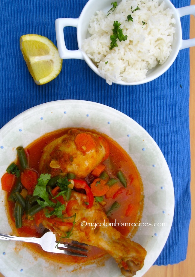 Pollo Guisado a la Jardinera (Braised Chicken with Vegetables)