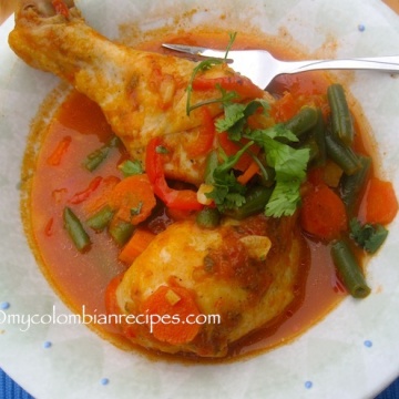 Pollo Guisado a la Jardinera (Braised Chicken with Vegetables)