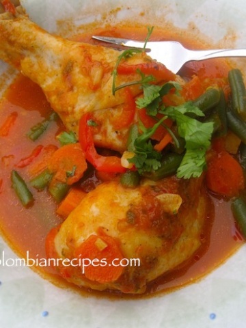 Pollo Guisado a la Jardinera (Braised Chicken with Vegetables)