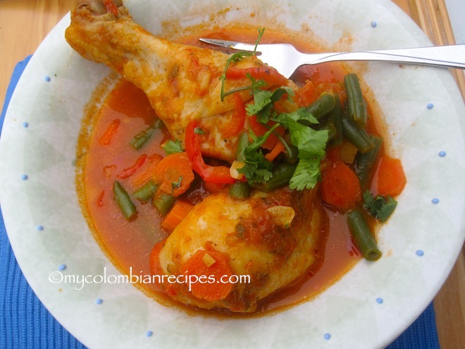 Pollo Guisado a la Jardinera (Braised Chicken with Vegetables)