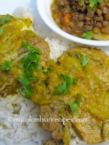 Cerdo Encebollado (Pork with Onion Sauce)