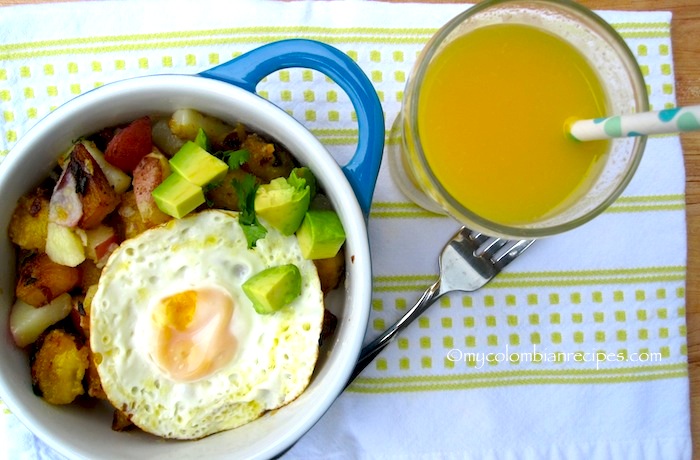 Sweet Plantain and Potato Hash