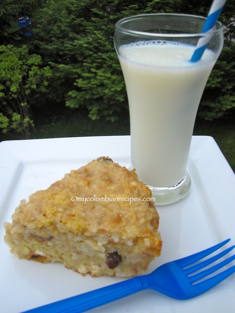 Torta de Pastores (Colombian Cheese and Rice Pudding Cake)