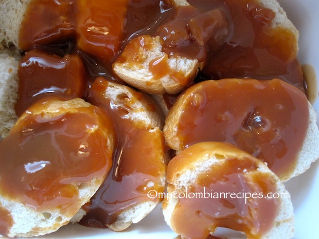 Cream Cheese and Dulce de Leche Bread Pudding