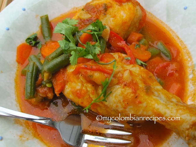 Pollo Guisado a la Jardinera (Braised Chicken with Vegetables)