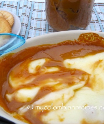 Dip de dulce de leche con queso