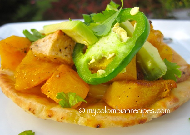 Roasted Butternut Squash, Apple and Jalapeño Flatbread