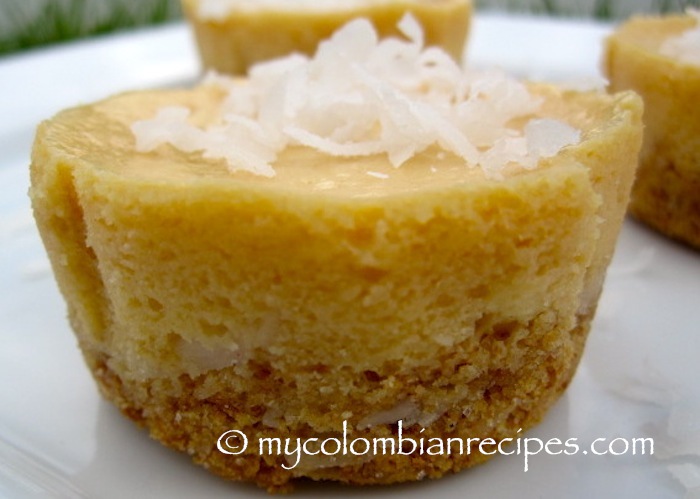 Dulce de Leche and Coconut Mini Cheesecakes