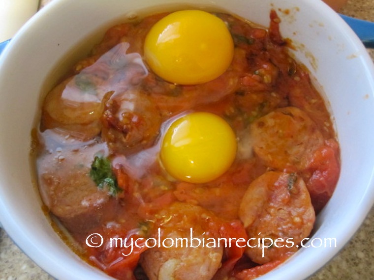 Cazuela de Huevos con Chorizo (Baked Eggs with Chorizo)