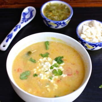 Locro Nariñense (Potato and Cheese Soup) |mycolombianrecipes.com